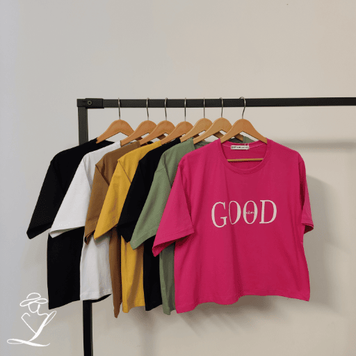 کراپ شورتک GOOD VIBES