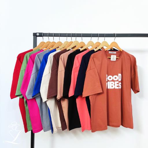 تیشرت باکسی GOOD VIBES